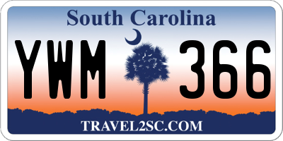 SC license plate YWM366