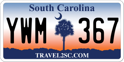 SC license plate YWM367