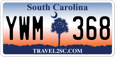 SC license plate YWM368