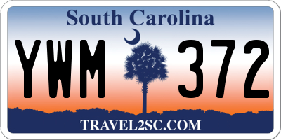 SC license plate YWM372
