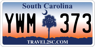 SC license plate YWM373