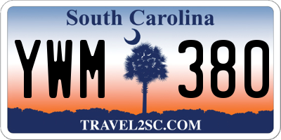 SC license plate YWM380