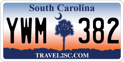 SC license plate YWM382