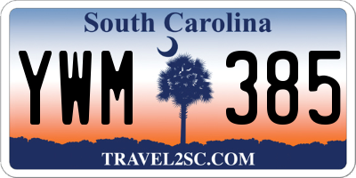 SC license plate YWM385