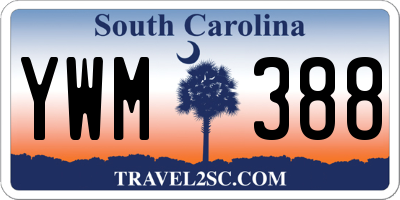 SC license plate YWM388