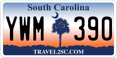 SC license plate YWM390