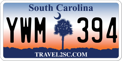 SC license plate YWM394