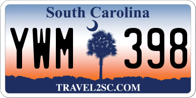SC license plate YWM398