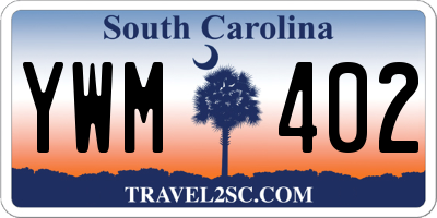 SC license plate YWM402