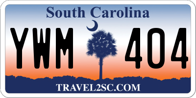 SC license plate YWM404
