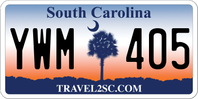 SC license plate YWM405