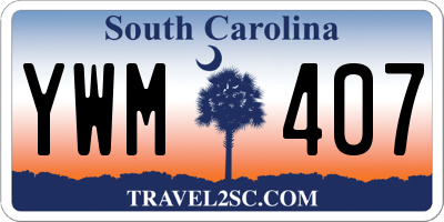 SC license plate YWM407