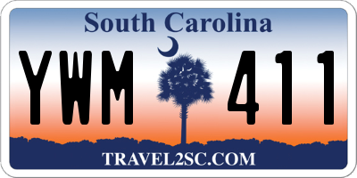 SC license plate YWM411