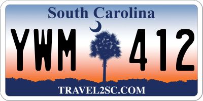 SC license plate YWM412