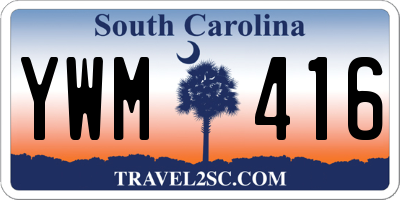 SC license plate YWM416