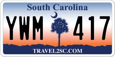 SC license plate YWM417