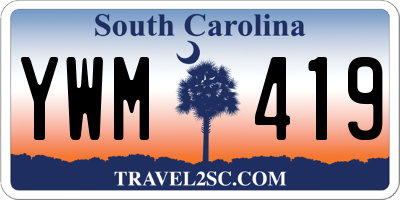 SC license plate YWM419
