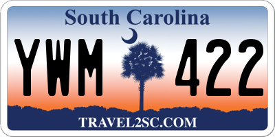 SC license plate YWM422