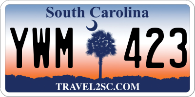 SC license plate YWM423