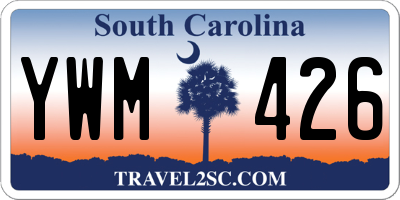 SC license plate YWM426