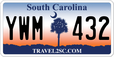 SC license plate YWM432