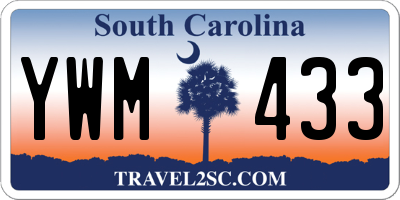 SC license plate YWM433