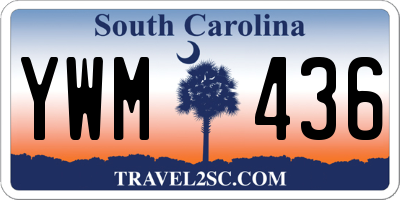 SC license plate YWM436