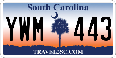 SC license plate YWM443