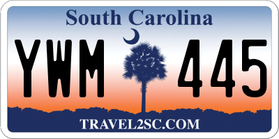 SC license plate YWM445