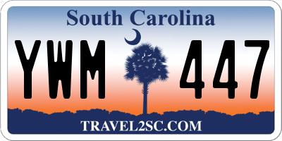 SC license plate YWM447