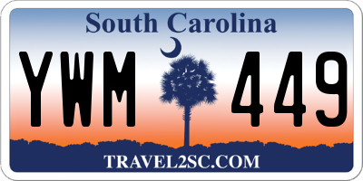 SC license plate YWM449