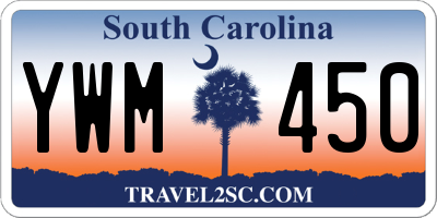 SC license plate YWM450