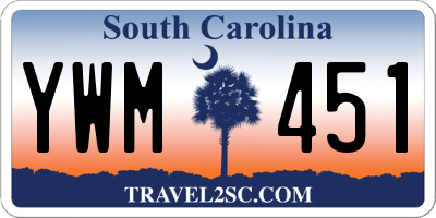 SC license plate YWM451