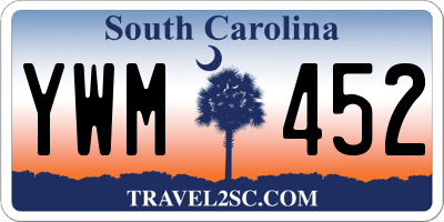 SC license plate YWM452