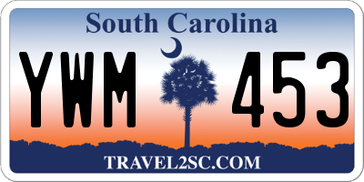 SC license plate YWM453