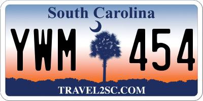SC license plate YWM454