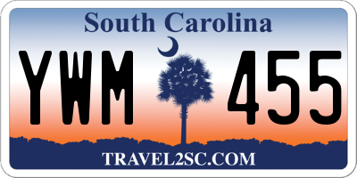 SC license plate YWM455