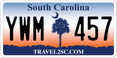SC license plate YWM457