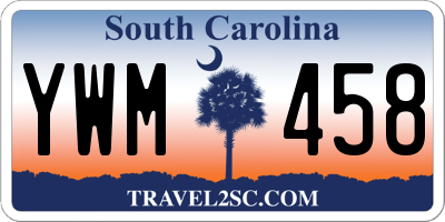 SC license plate YWM458
