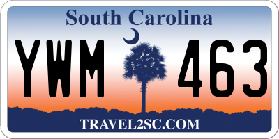 SC license plate YWM463