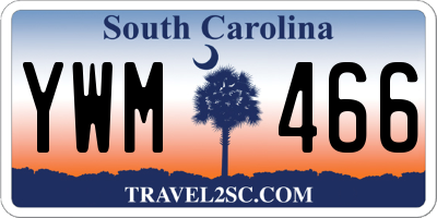 SC license plate YWM466