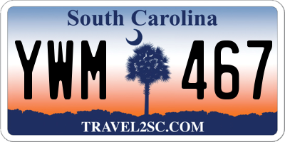 SC license plate YWM467
