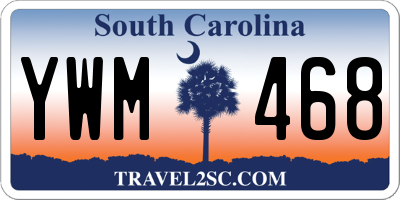 SC license plate YWM468