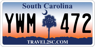 SC license plate YWM472