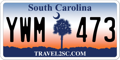 SC license plate YWM473