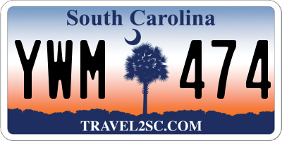 SC license plate YWM474