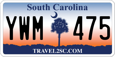 SC license plate YWM475