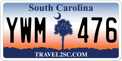 SC license plate YWM476