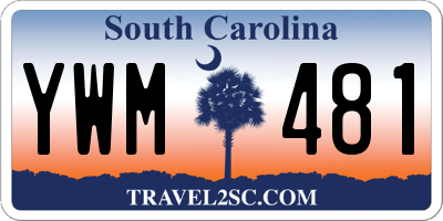 SC license plate YWM481
