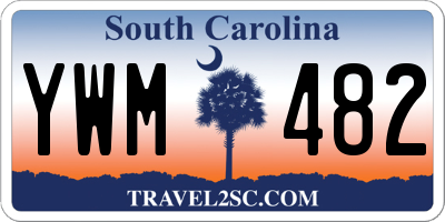 SC license plate YWM482